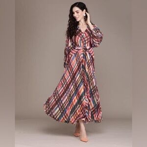 NWT RITU KUMAR | Checked Fitted V-Neck Jumpsuit, size M